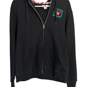NWOT Disney Christmas Black and Red Zip-Up Hoodie